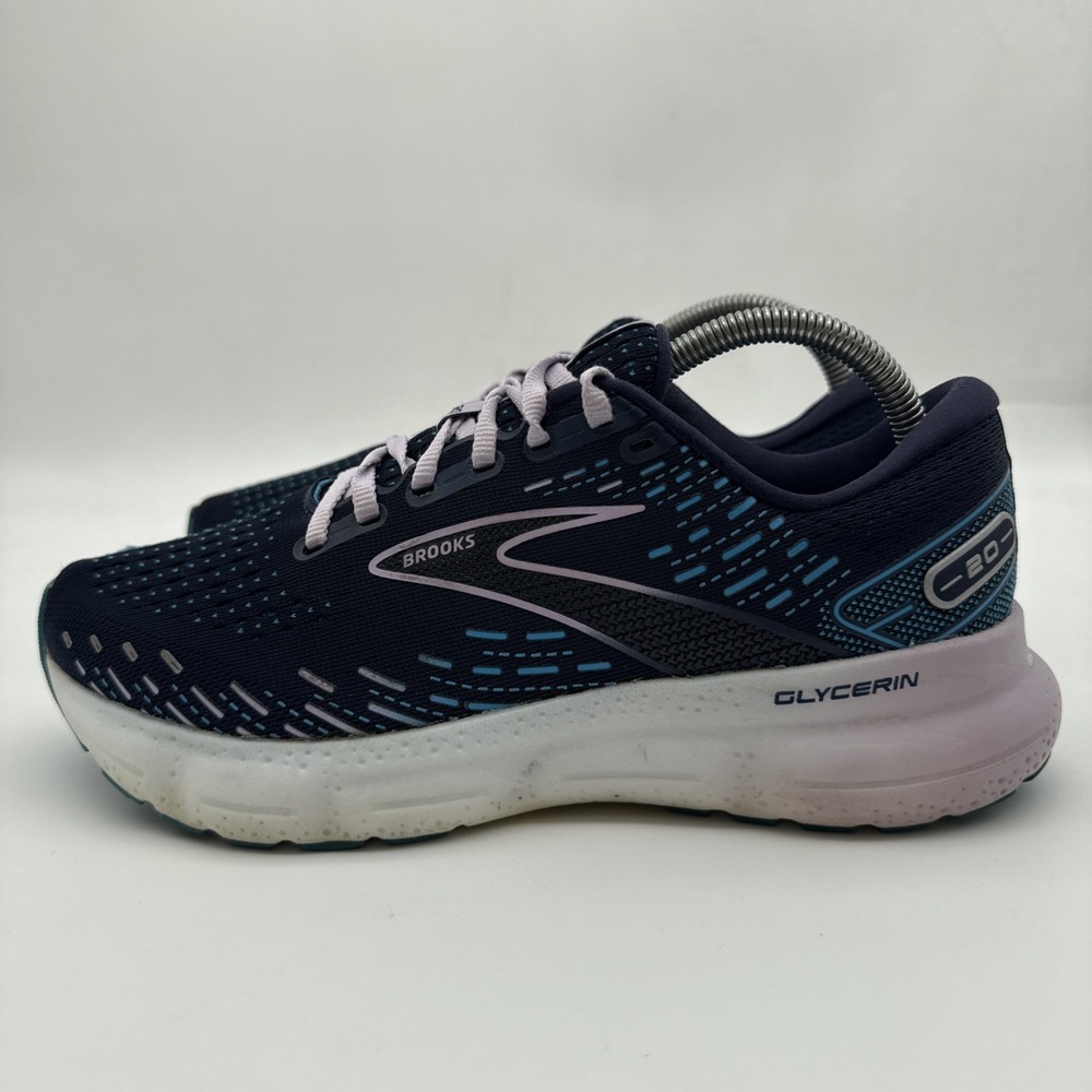 Brooks Womens Glycerin 20 Peacoat/Ocean/Lilac Running Athletic Sneakers SZ 9 B